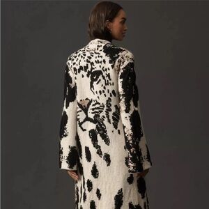 Pilcro Leopard Print Sweater Duster